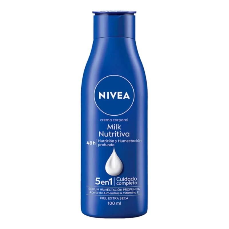 Nivea Crema Corporal Milk Nutritiva Humectación 100ml, 3pzas