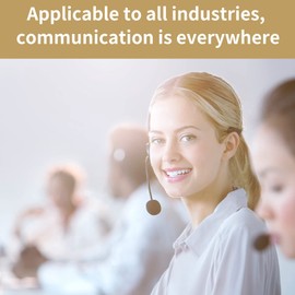 Tomotato Head-Mounted Microphone, Portable Cable Microphone Condenser Mic for Voice Amplifier Speaker Compatible with Phone Tablet