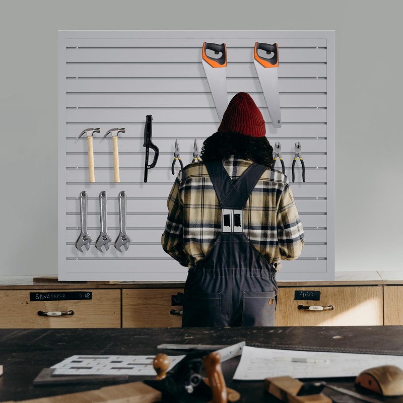NeatiEase Slatwall Panel Wall Storage Systems, 4 x 4ft Slat