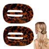 2-Pack Hair Claw Clips for Women - Medium Flat Round