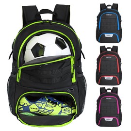 LARIPOP Soccer Backpack,Basketball Backpack with Ball Holder and Shoe Compartment,Men&Women Gifts Backpack for Basketball Accessories Training Equipment Fits Volleyball,Soccer,Sports Gifts