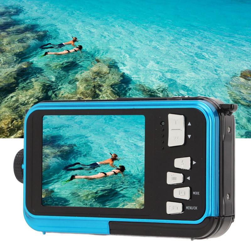 Waterproof Digital Camera 1080P 30MP 16X 10FT Underwater Camera for