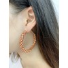 Shiny Large Hoop Earrings for Women Girls Boho Rhinestone Big