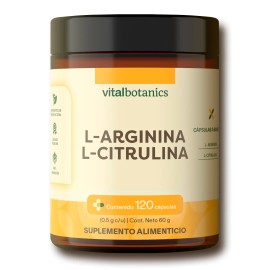 💪⚡ L-Arginina + L-Citrulina 120 Caps | Vitalbotanics | Energía, Resistencia y Circulación 🩸🔥