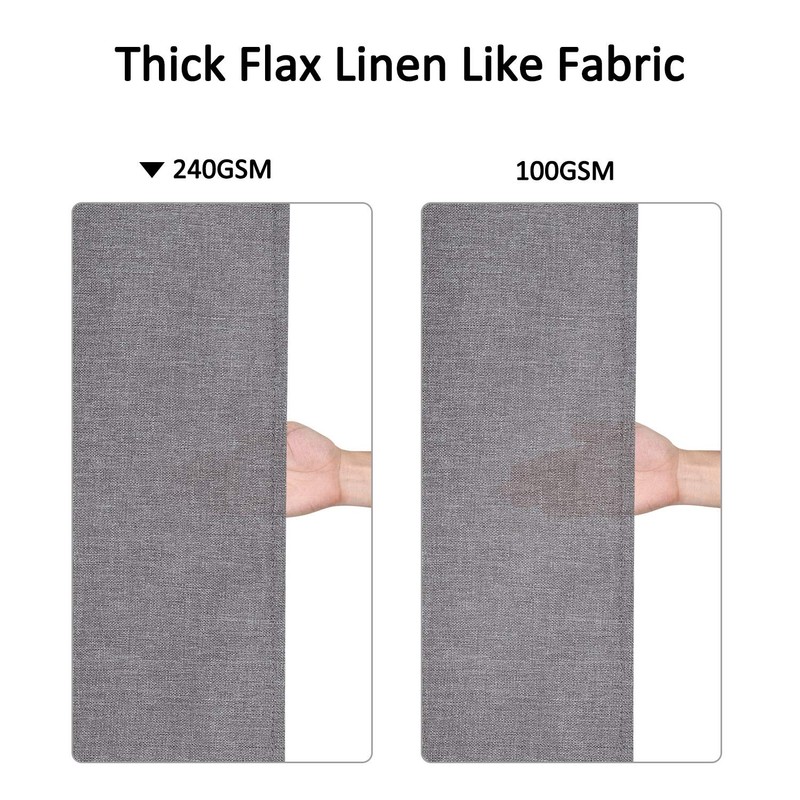 Flax linen like 240 GSM heavy shower curtain for bathroom