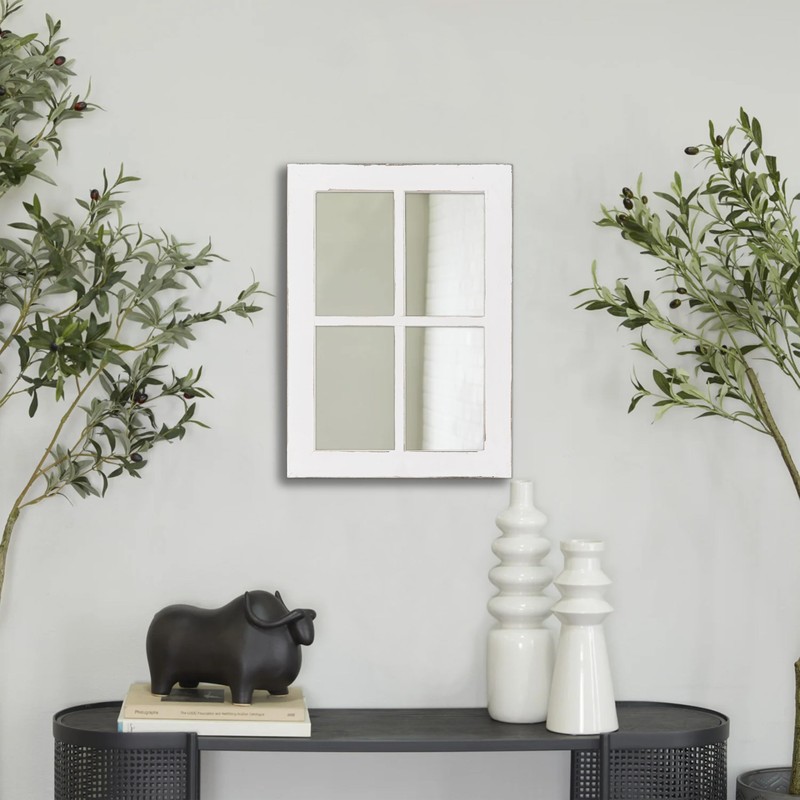 Sintosin Rustic Small Window Pane Mirror Wall Decor 11 X