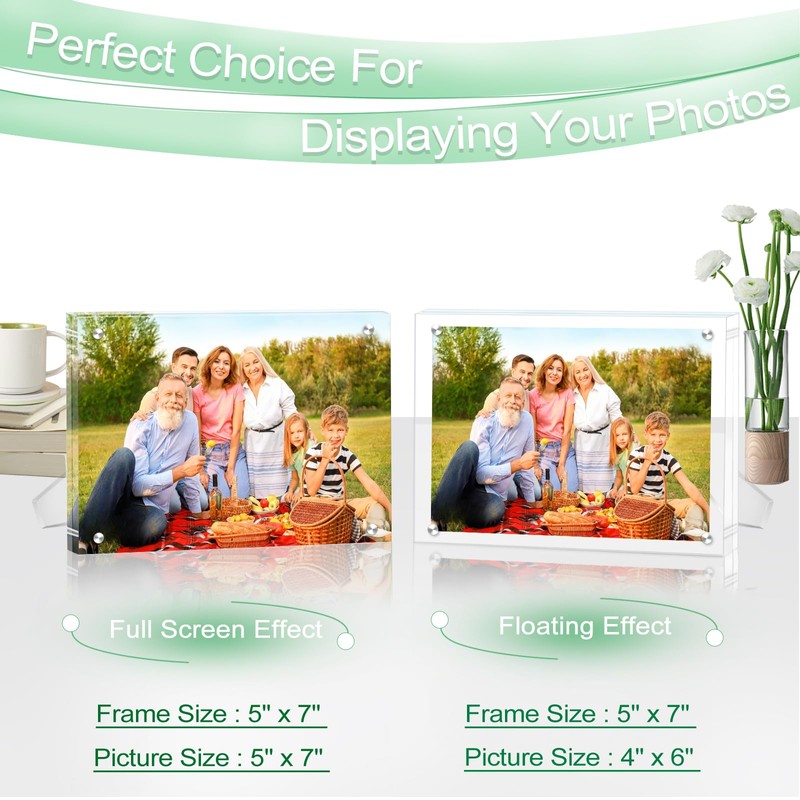 HBMIANICE 1 Pack(11×14) Acrylic Picture Frames Clear Magnetic Photo Frames