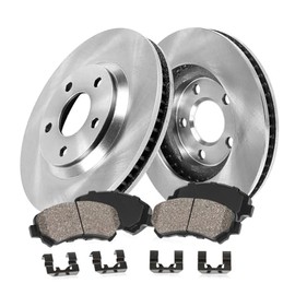 Callahan Brake Parts Front Brake Kit For Envision Lacrosse Chevy Equinox Terrain Replacement Brake Rotors and Ceramic Pads