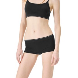 florence by mills | Cozy Crush Seamless Biker/Boy Short | Black | Medium, Black