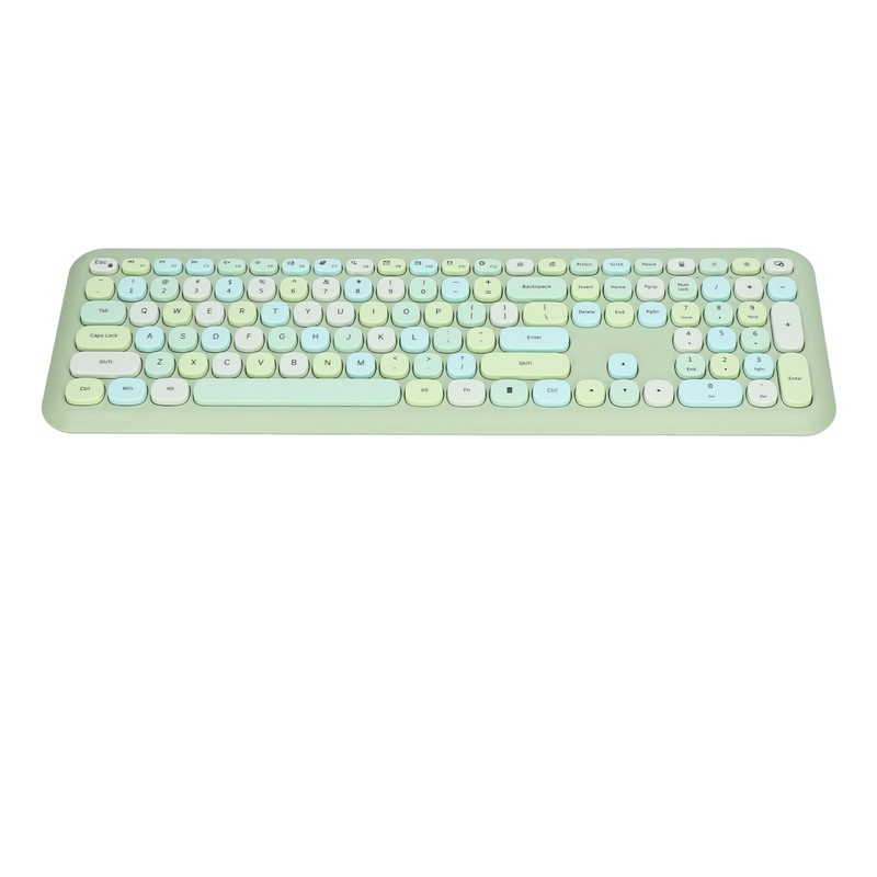 Keyboard Mouse Combo 2.4G Retro Multi Color Mute Cover Wireless
