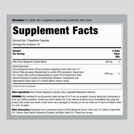 Piping Rock Citrus Bergamot Extract 1500mg | 100 Capsules | Complex Supplement | Vegetarian, Non-GMO, Gluten Free