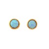 14k Gold Filled 6mm Blue Opal Stud Earrings