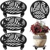 3 Packs Large Metal Plant Caddy with Wheels 13” Heavy-duty