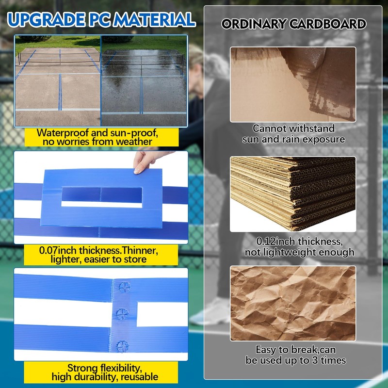 Joyfolk PP Plastic Court Line Marking Kit 44x20 ft -