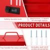First Aid Cabinet with Combination Lock & Key 3 Shelf,Red