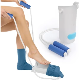 Kekoy Sock Aids for Putting Socks On and Off for Men and Women, Easy to Use Than Sock Aid Stocking Slider with Three-Finger, Sock Helper with Foam Handles for Disabled Aids, Elderly(1 Pack White)