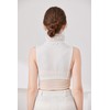 UMIYI Stand Collar, Ruffle Collar, Women's, Layered Style, Faux Color,