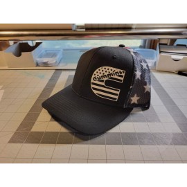 Cummins  New w Tags Trucker Hat black/flag CUMMINS flag hat flag snapback