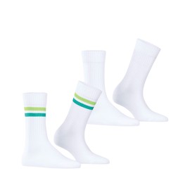 ESPRIT Women's Tennis Stripe 2-Pack W SO Cotton Patterned 2 Pairs Socks, White (Woolwhite 2090) new - eco-friendly, 5.5-8