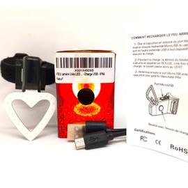 DiVONEA LED Bike Tail Light Heart 5 Modes – USB Charge – IP64