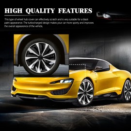 DREAMIZER 16 Inch Hubcaps Set Universal Wheel Rim Covers Replacement Snap on Hub caps Silver Black Full Hubcaps Set of 4 Compatible with Honda Toyota Corolla Nissan Most Cars SUV Truck