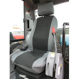 Durafit Seat Covers, Gray with Black Seat Covers for Kubota Excavator KX080