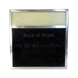 Air Filter Factory 11-1/2 x 11-3/4 x 3/8 Inches Range Hood Charcoal Carbon Aluminum Mesh Combo Vent Lens Filter 2-Pack