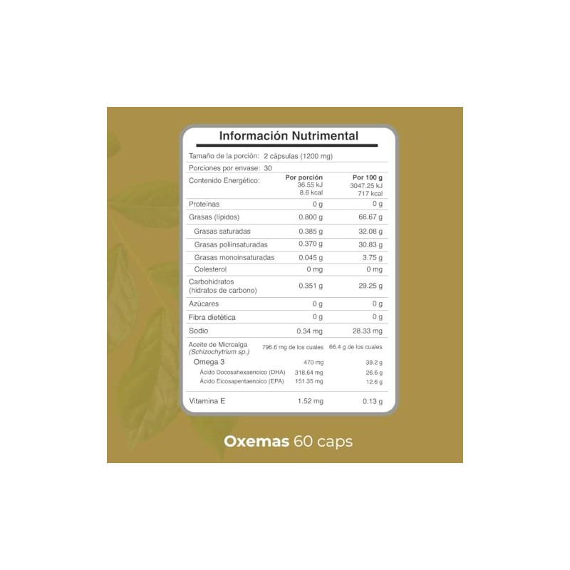 Revigen Oxemas 60 Caps. - Suplemento Alimenticio.