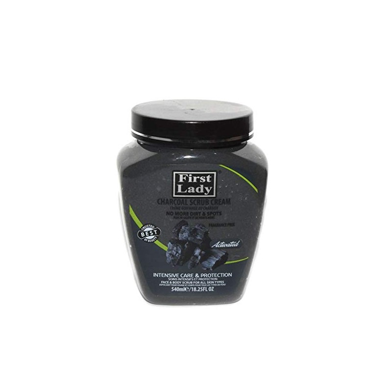 First Lady Activated Charcoal Scrub Cream 540ml - No more