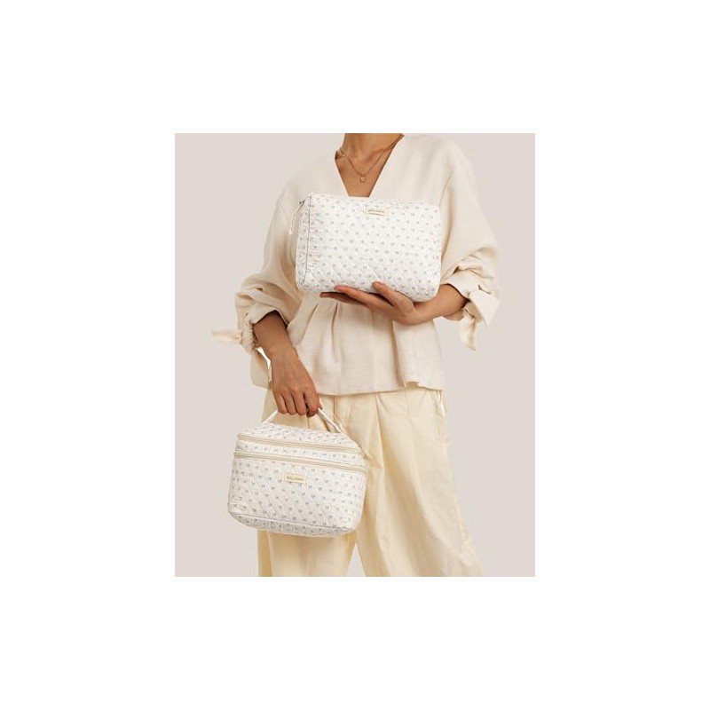 HBselect - Bolsa de maquillaje de viaje, 2 piezas, bolsa