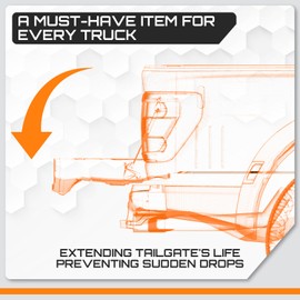 MOTOREXPERTZ ME Truck Tailgate Assist Accessories Compatible with 2022-2024 Ford Maverick Tailgate Damping Strut Accessories