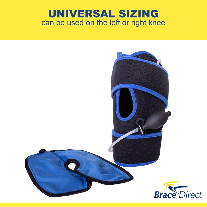 Brace Direct Knee Ice Pack Wrap with Compression- Cold Therapy