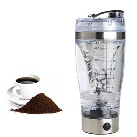 Electric Shaker Bottle 450ml Portable Protein Shaker Cup Automatic Powder Mixing Cup BPA Free Fitness Sports Mixer Cup Leakproof for Home Gym Fitness People Outdoors Camping PoUYWH(1)