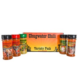 CHUGWATER CHILI | 5-Pack Variety Box makes a Great Gift! | Original Chili Seasoning, HOT Chili Seasoning, Chili Green Chili Seasoning, Chili Dip & Dressing Mix, and Chili Steak Rub