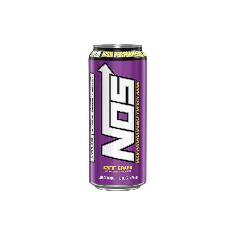 NOS GT Grape: High Performance Energy Drink. 16 Fl oz