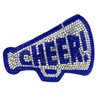 Cheer Megaphone Cushion Keychain (Blue & Black)