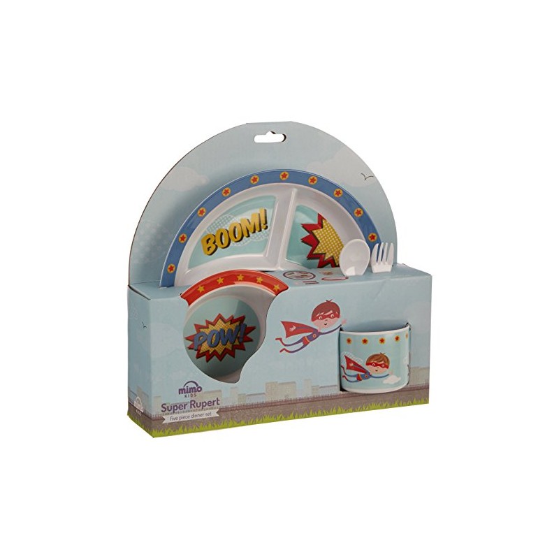 Premier Housewares 1206330 Mimo Kids Rupert Dinner Set 5 Piece,