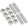 PATIKIL 4Pcs 3/8"-16x40mm Threaded Rods with Hex Nuts, 304 Stainless