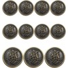 KENDANY 11 Pieces Vintage Antique Brass Metal Blazer Button Set