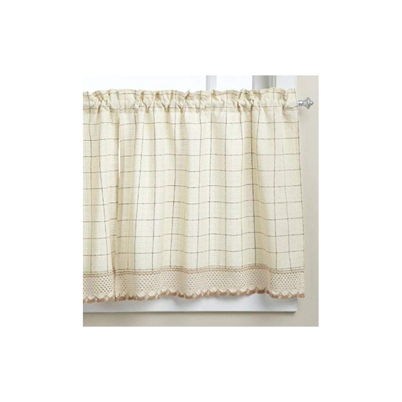 Lorraine Home Fashions Adirondack Tier Curtain Pair, 60 by 24-Inch,