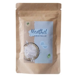 SudoreWell® Menthol Crystals in Food Grade Quality 100% Pure Mint Oil in Kraft Paper Stand Bag (Plastic Free) 50 g
