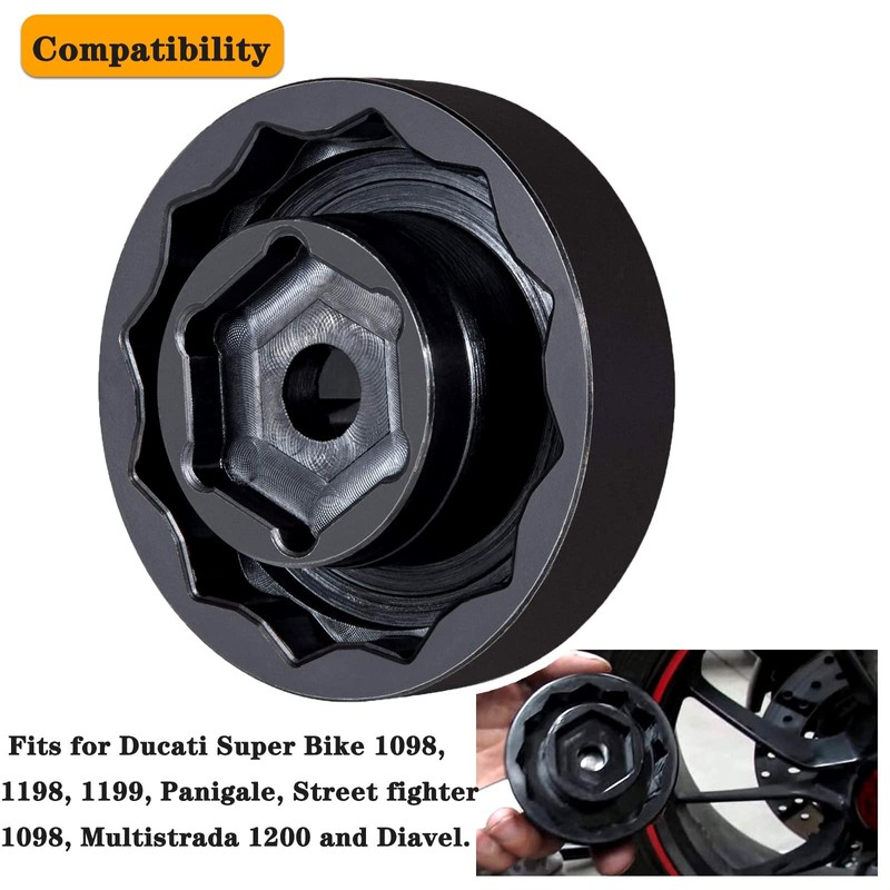 Front Rear Wheel Axle Nut Socket Tool Fits for Ducati