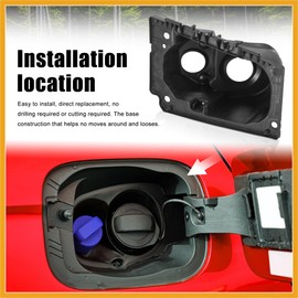 Partuto 68169762AC Car Fuel Filler Door Housing Pocket for Ram Promaster 1500 2500 3500 2014 2015 2016 2017 2018 2019 Replacement
