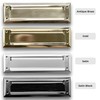 Solid Steel Gold Color with Spring Flap | Mail Slot