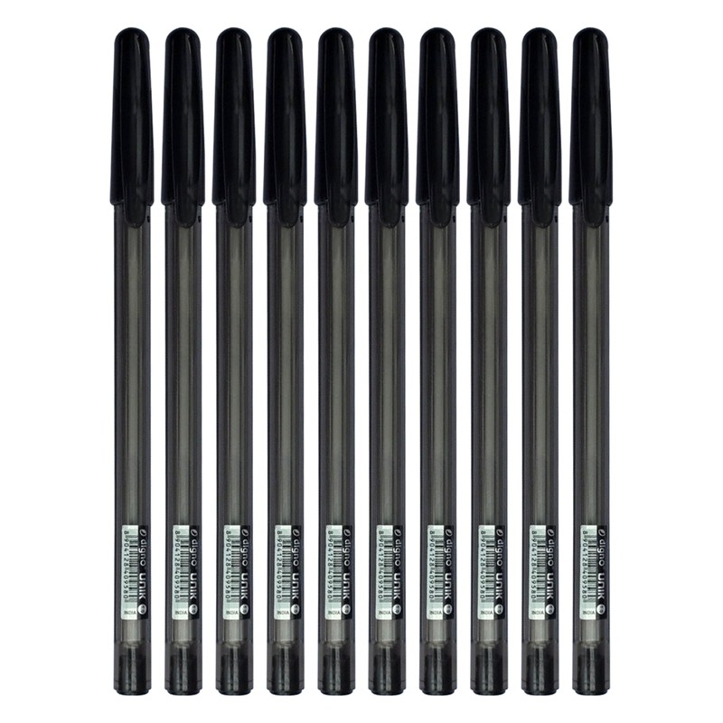 DIGNO UniStic Ballpoint Pens, BLACK, Medium Point (1.0mm), Pack of