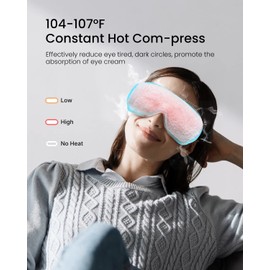 RENPHO Eyeris 2 - Eye Massager with Heat, Birthday Gift for Migraines, Bluetooth Music Heated Eye Mask for Relax Eye Strain Dark Circles Eye Bags Dry Eyes Improve Sleep, Fathers Day Gifts