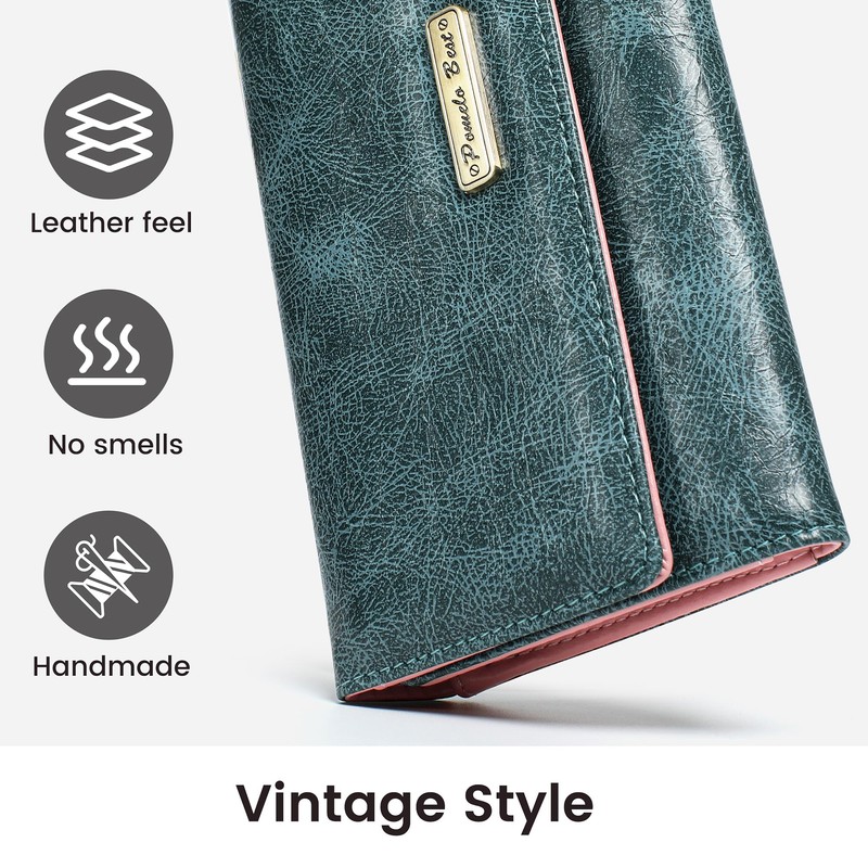 Pomelo Best Wallet Women RFID Blocking Trifold Credit Card Holder