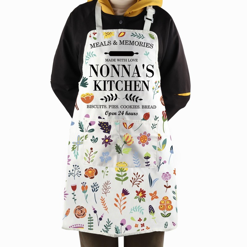 JTOUK Nonna’s Kitchen Apron - Italian Grandma Apron for Mother’s