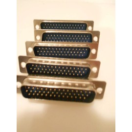 Unbranded 44 Pin D-SUB Male  DB44 3 rows Solder Qty. of 5