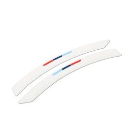 MOXRUQ 2-Pack Silicone Wheel Arch Protectors, Self-Adhesive Wheel Tires Eyebrow Strip, Fender Flare Trim Strips, Sporty Eyebrow Style Mudguard Decoration, Universal Fit for Cars (White)